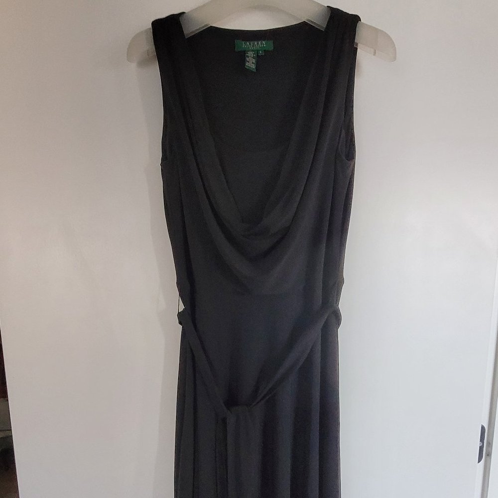 Ralph Lauren black slinky dress